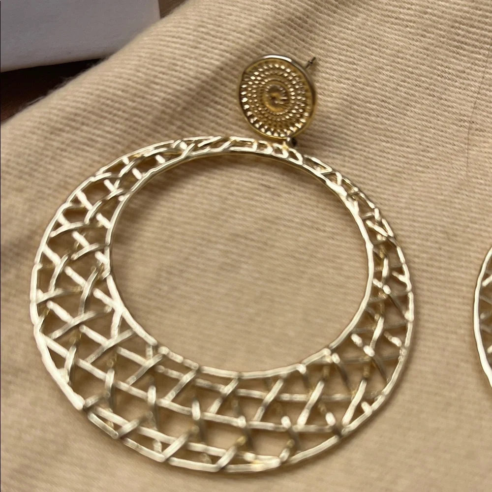 Authentic Gorjana Gold Hoop Bohemian Style Earrings! - Picture 4 of 11